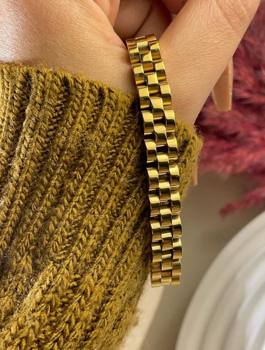 rolex Unisex Waterproof 18K Gold Plated Bracelet